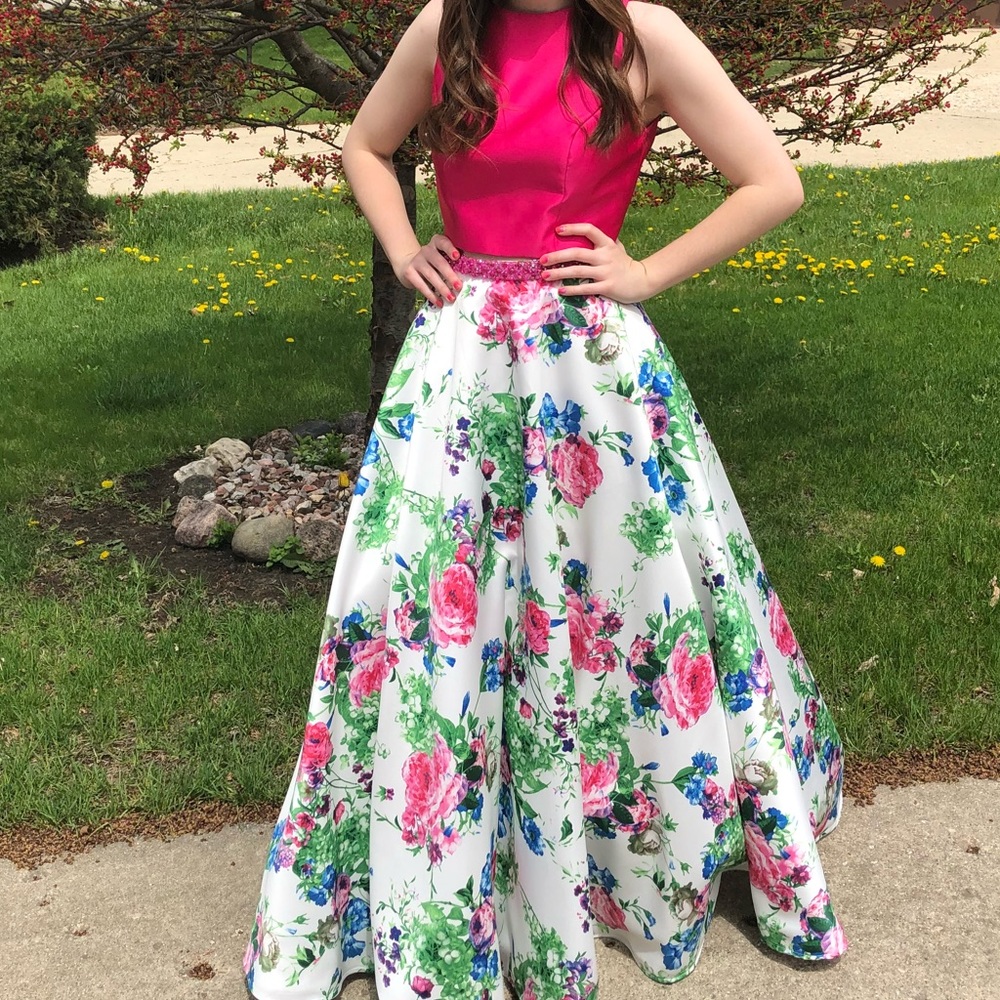 Two piece prom dress